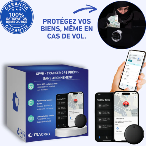 GP90 - Tracker GPS précis sans abonnement (Android/Apple)
